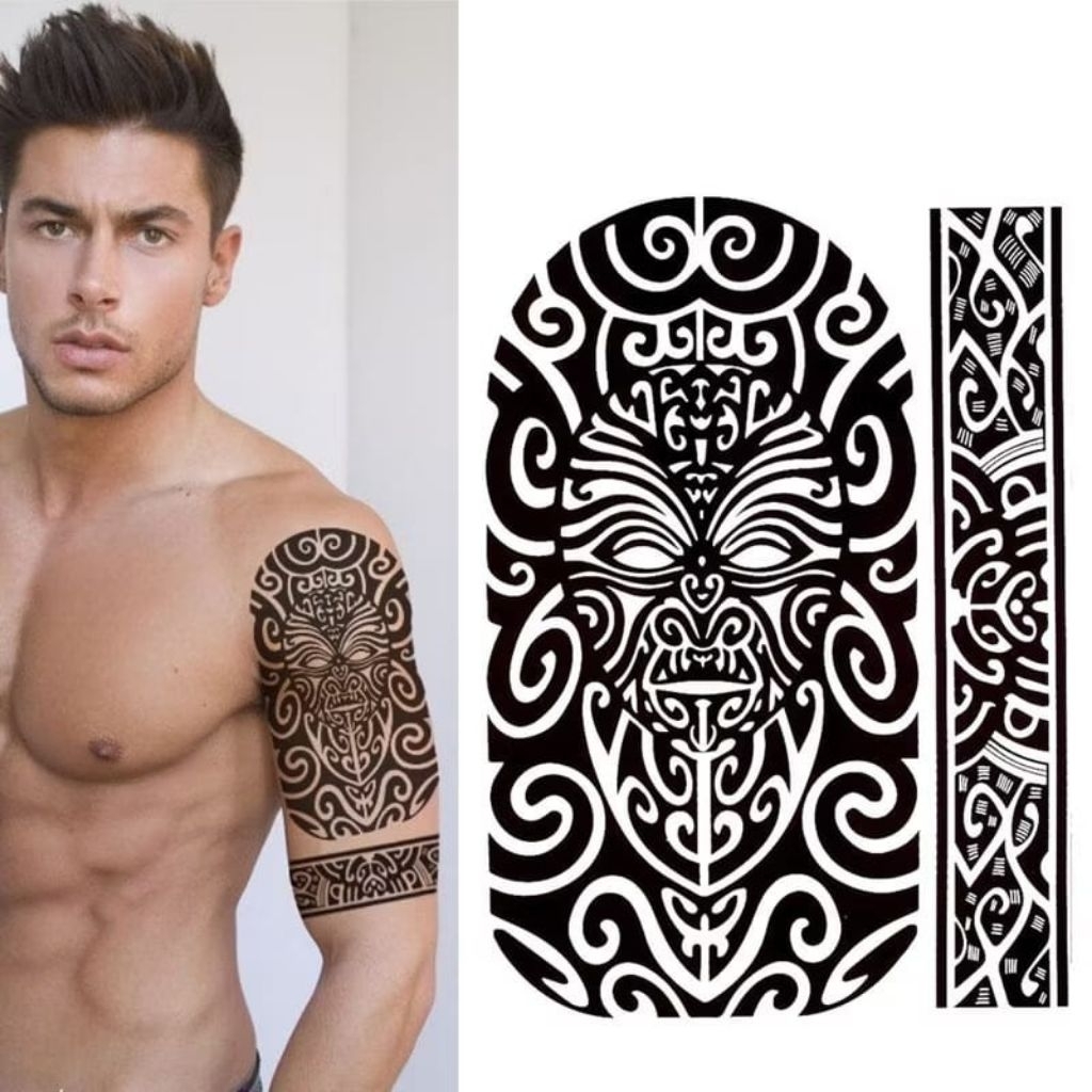 COD | Tatto temporer J521 TRIBAL DAYAK KEREN TATTO TEMPORARY tubuh tangan punggung dan dada stiker t