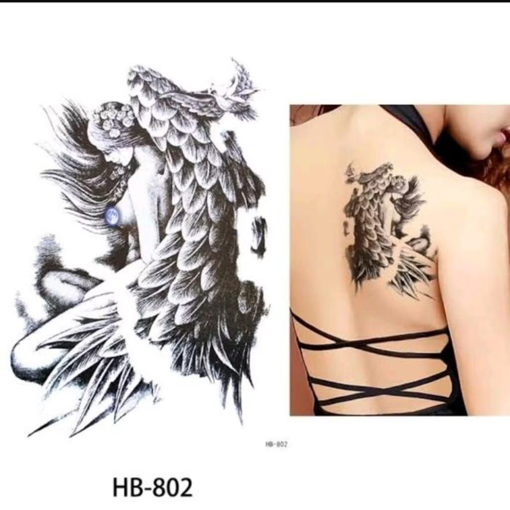 COD | Tatto temporer HB 802 WANITA SAYAP ANGEL tatto temporary stiker tubuh tangan punggung dan dada