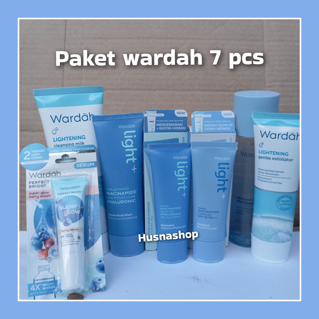 1 Satu Paket Lengkap Wardah Lightening Series (7 item) /Perawatan Wajah /Wardah Original Murah