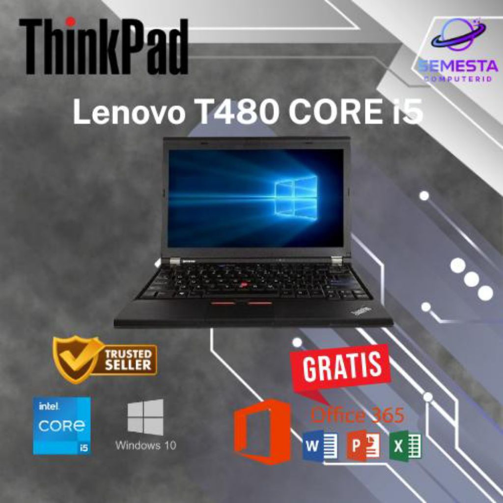 LAPTOP LENOVO Thinkpad T490 core i5 LIKE NEW SIAP PAKAI