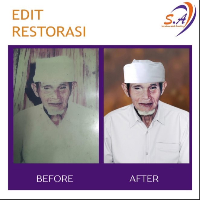 RESTORASI FOTO RUSAK FOTO JADUL FOTO BLUR FOTO TERKELUPAS/EDIT PROFESIONAL/EDIT PHOTOSHOP/EDIT KEKIN