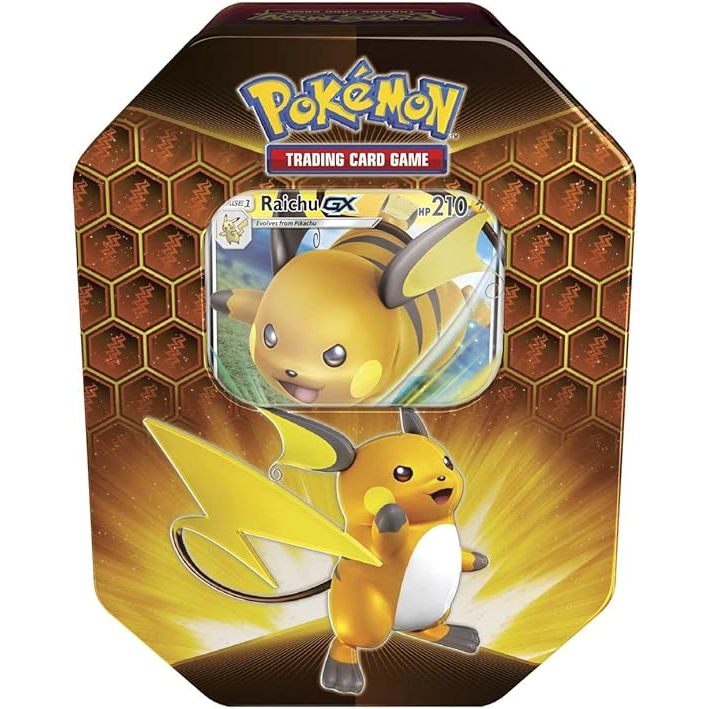 Pokemon TCG Sun & Moon Hidden Fates Raichu-GX Tin