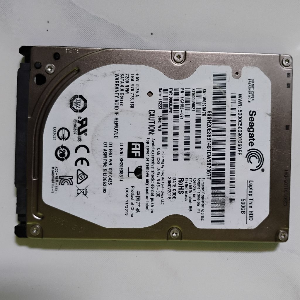 hdd 500gb internal dan external second normal healt 100% garansi