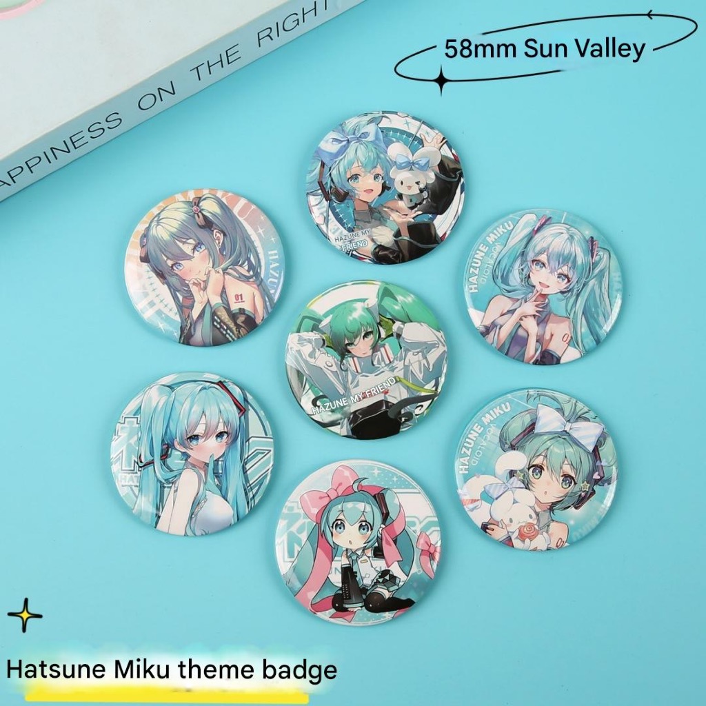 Pin Bros Anime Hatsune Miku – Lencana Logam Gaya 2D, Aksesoris Dekorasi Tas & Jaket, Koleksi Karakte