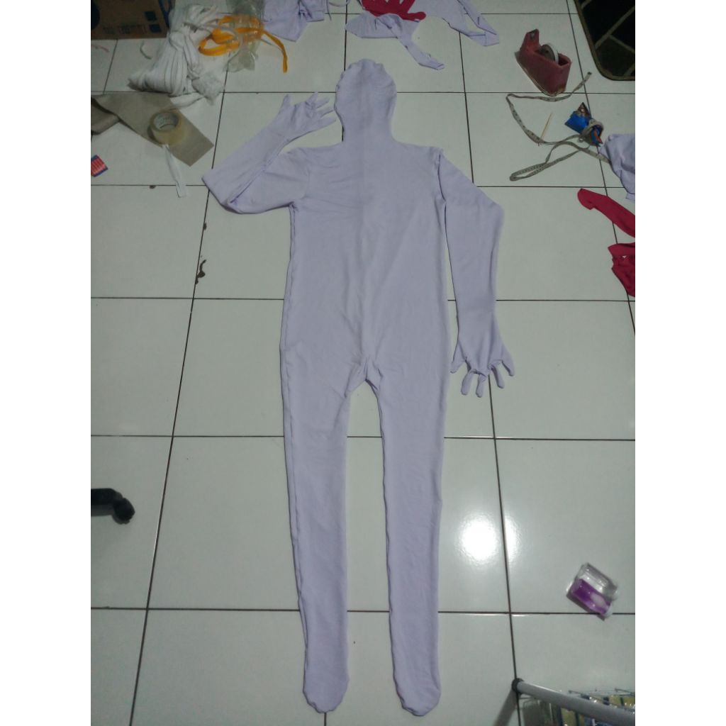 Green Screen Suit White All Size/Zentai/Kostum Green Screen
