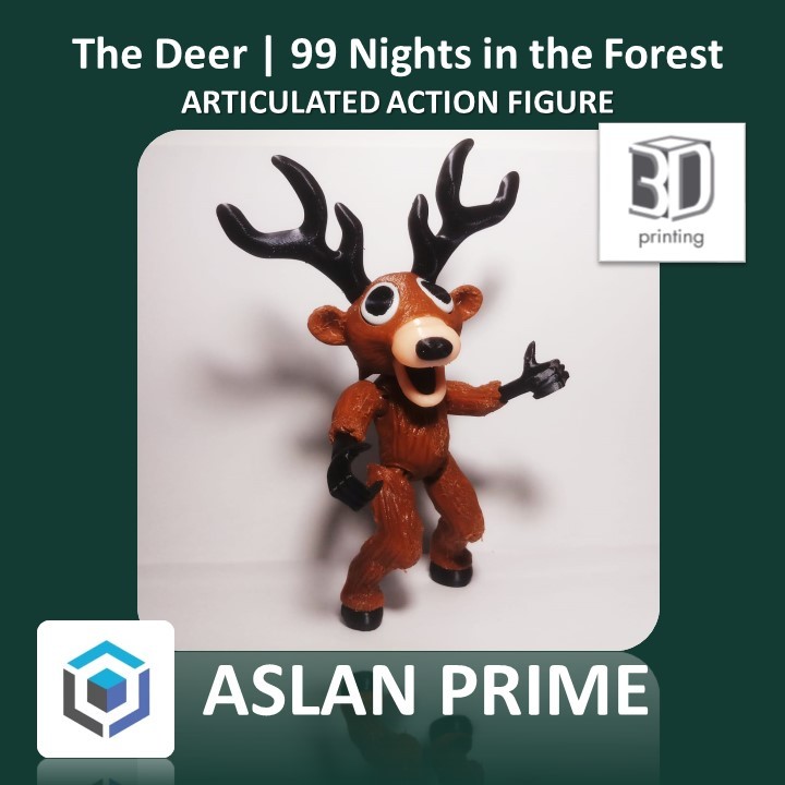 THE DEER 99 NIGHTS IN THE FOREST ACTION FIGURE 3D Print Mainan Anak Toy Toys Hobi Hobby Hobbies Kole