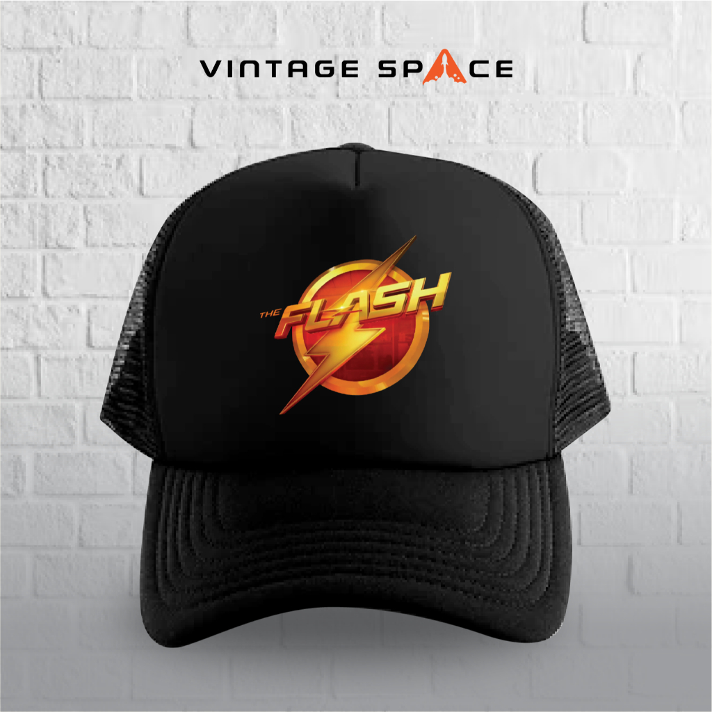 topi superhero the flash/ topi the flash/ topi jaring/topi trucker