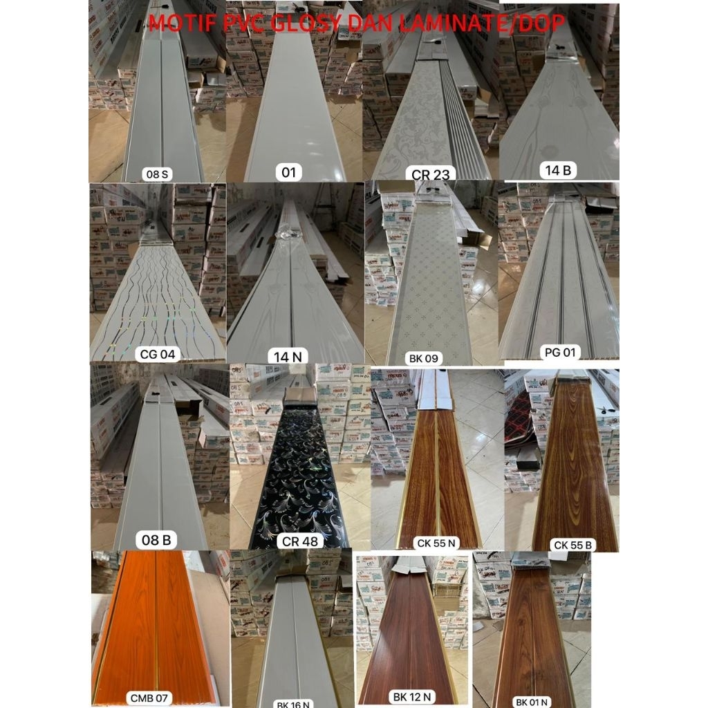 plafon pvc terpotong 100cm 6 lembar,plafon pvc terpotong