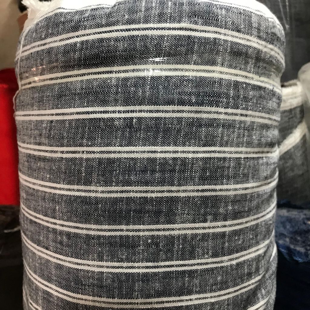 Kain linen salur ~ kain linen stripe ~ kain linen salur premium