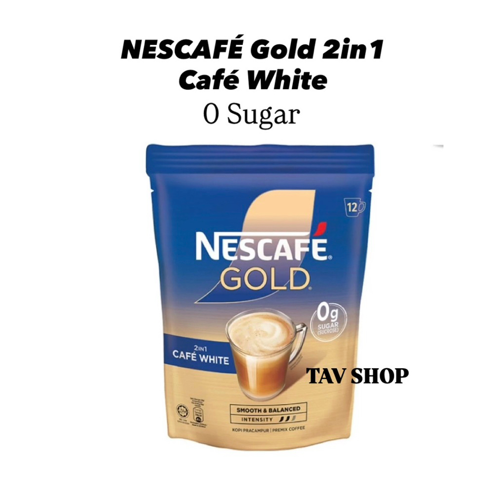 NESCAFE GOLD 2in1 Cafe White Latte 0 Sugar (Import) 12 Sachet