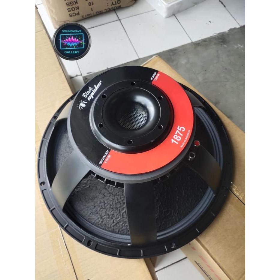 Speaker Woofer Black Spider 1875 18 Inch Voice Coil 4 Inch 1200 Watt Body Babet Original | Komponen 