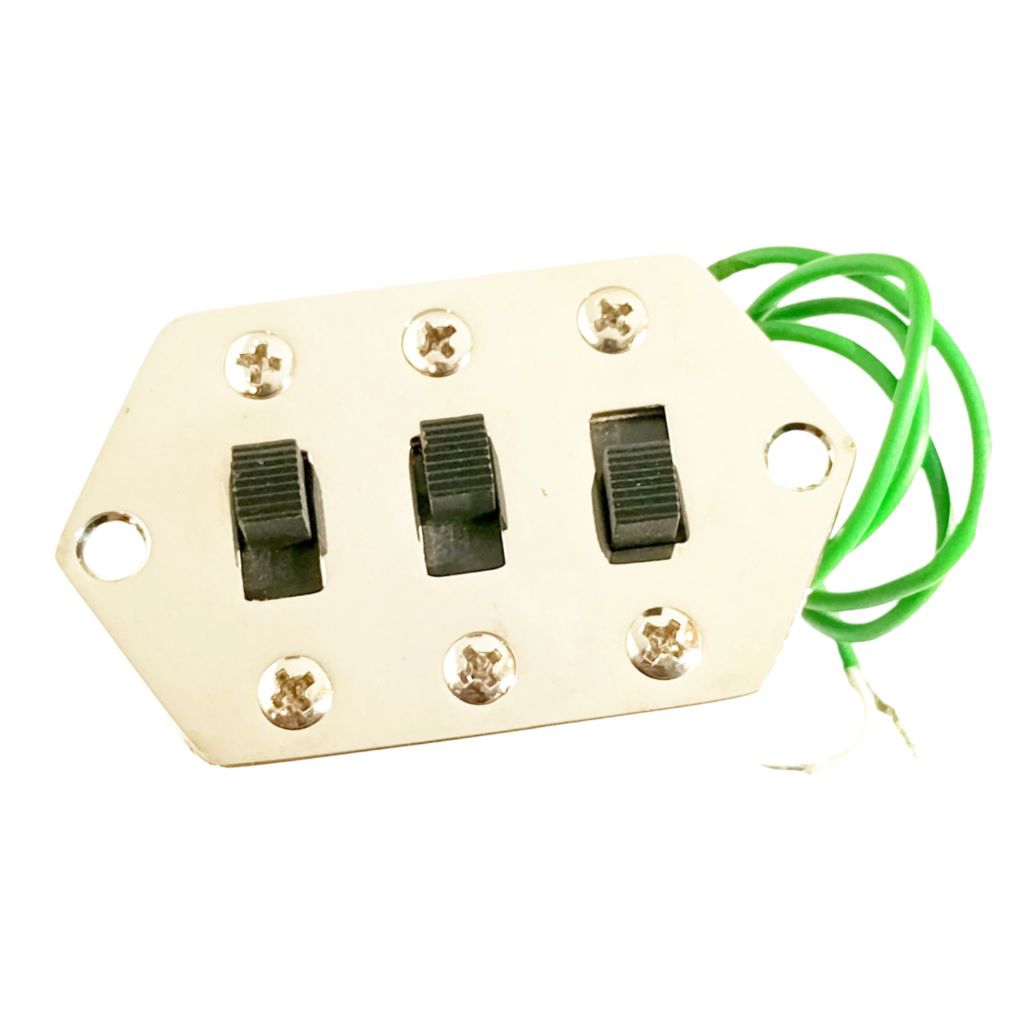 Squier Jaguar Slide Switch Plate Chrome
