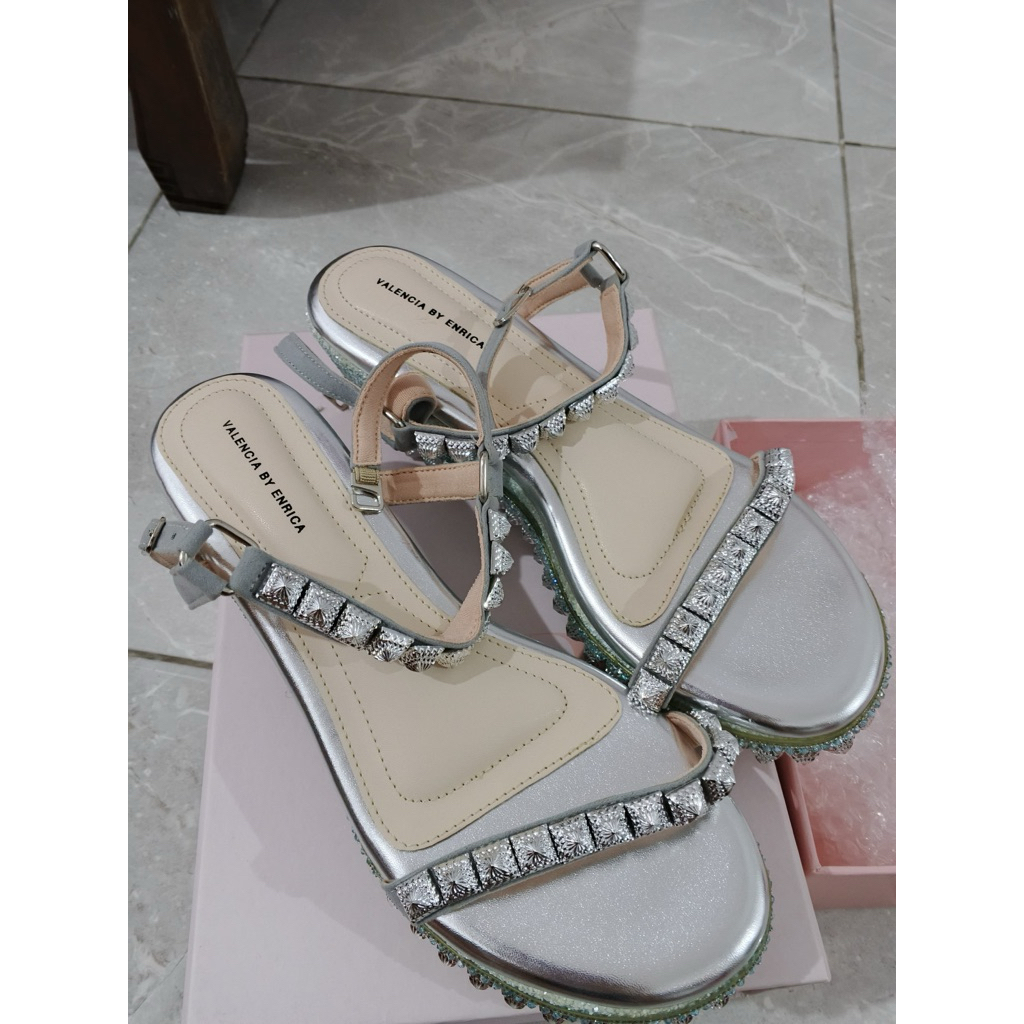 new sepatu wanita wedges valencia by enrica