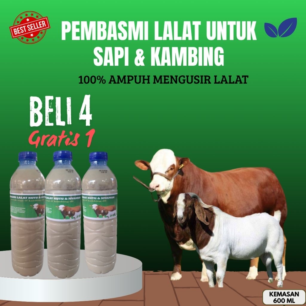 RALAT Racun Lalat Pembasmi Lalat, Kutu, Nyamuk, & Serangga Sangat Ampuh Untuk Sapi,Kambing,Kuda,Kerb
