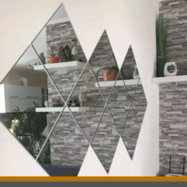 cermin tempel dinding fullbody (CERMIN ASLI) ukuran 8cmx8cm