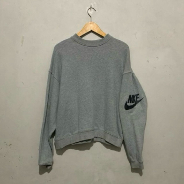 Crewneck longsleeve Pria Nike x Fear of God Big Logo Y2K Size M Oversize (70x50) Second Original Pre