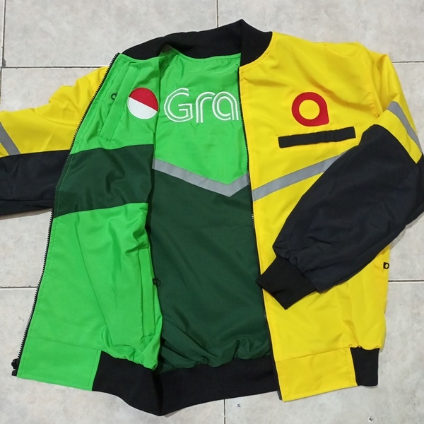 JAKET GRAB BOLAK BALIK MAXIM MURAH