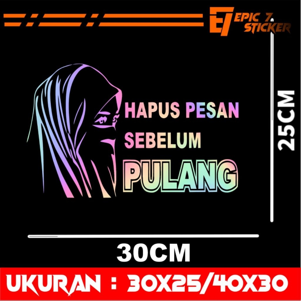 New Stiker Hologram kata hapus pesan untuk stiker kaca mobil pick up car universal