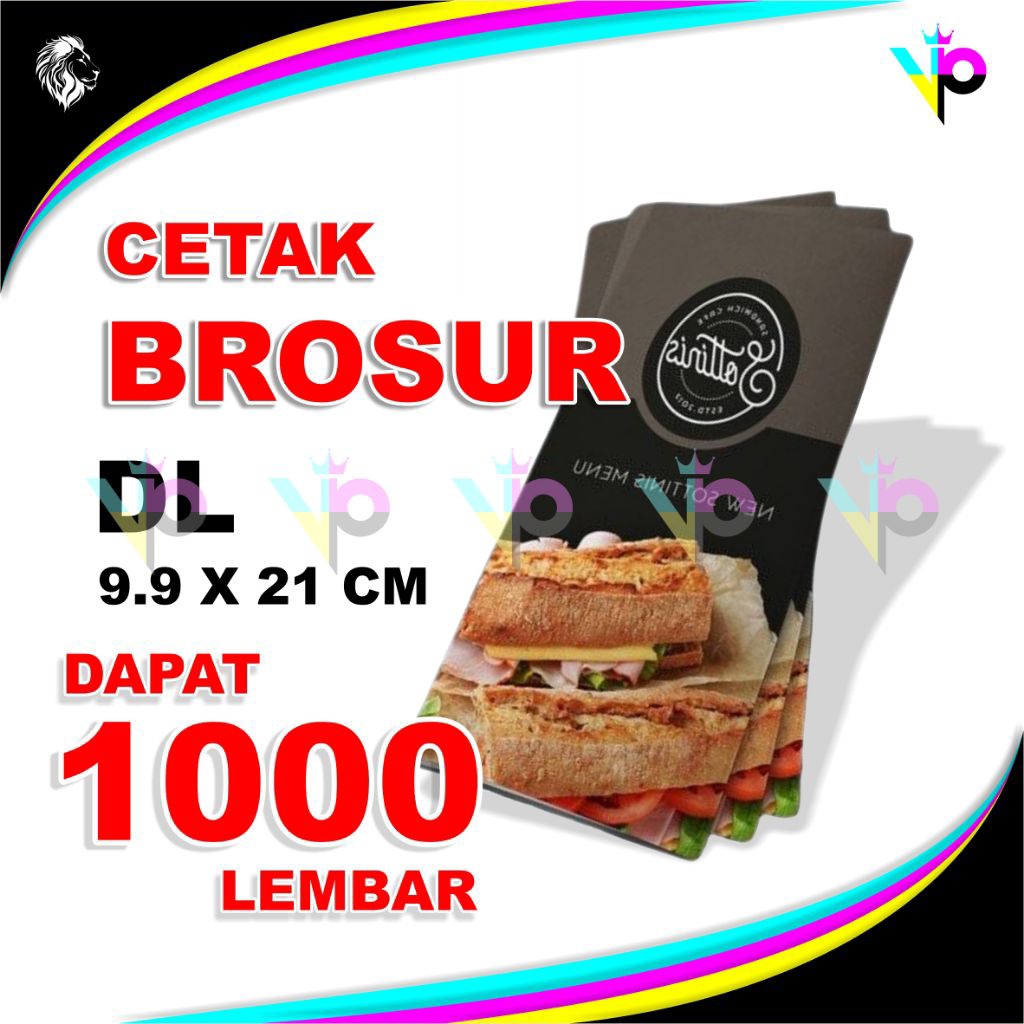 Brosur DL (⅓A4) | Cetak Flyer DL (⅓A4) | Cetak Brosur Ukuran DL (⅓A4) dapat 1000 lembar