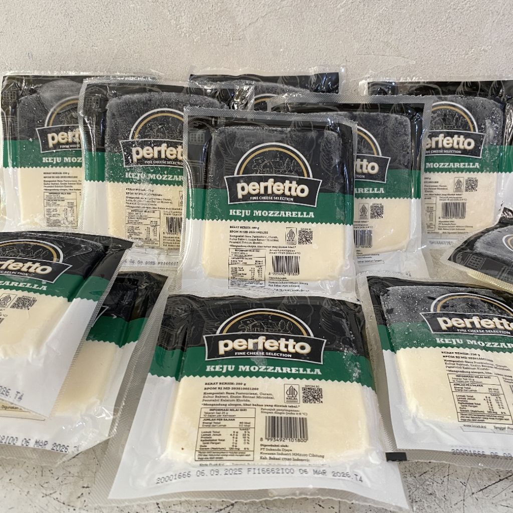 Perfetto keju mozzarella 250 gram | keju mozzarella perfetto | keju mozzarella