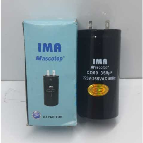Capacitor / Kapasitor Bulat 350UF 220-265V IMA Mascotop (Motor Running)