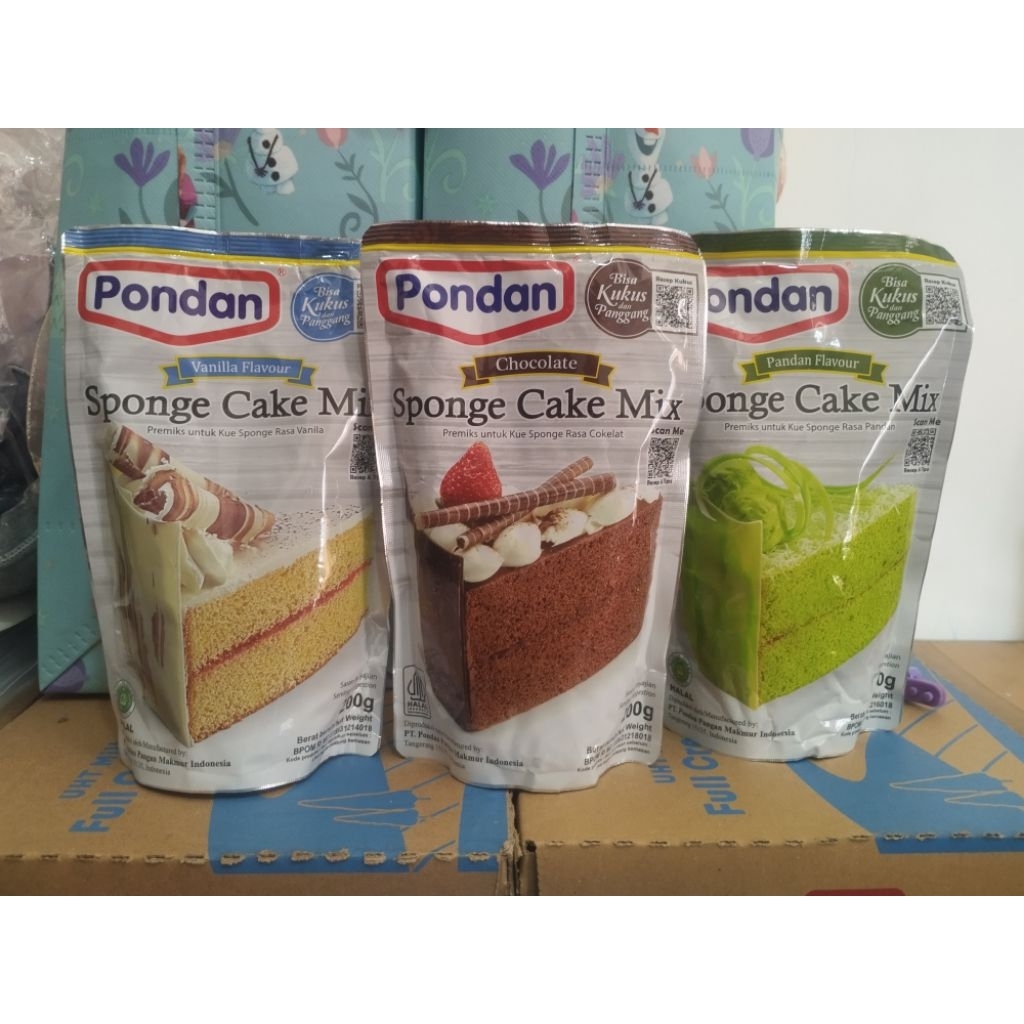 Pondan sponge cake 200gr / pondan sponge cake pouch/ PONDAN TERMURAH