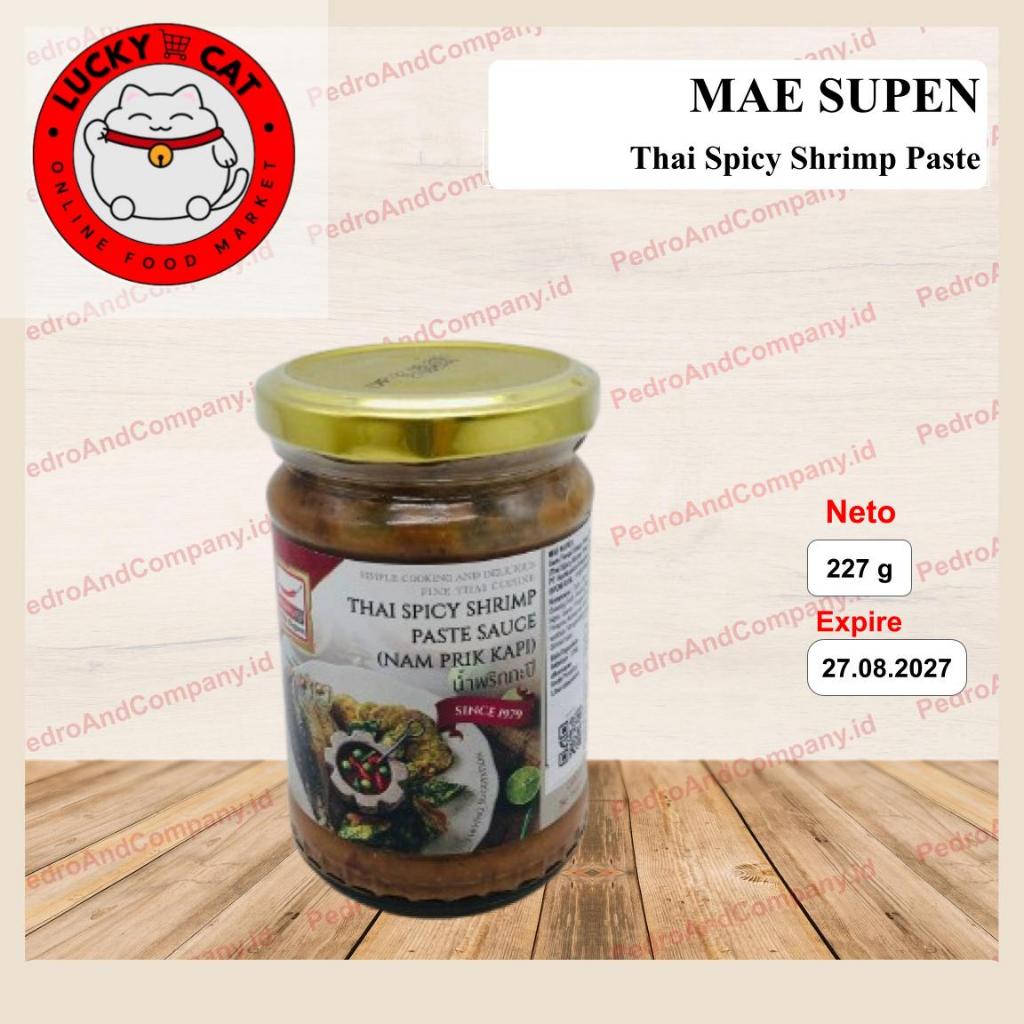 Mae Supen Thai Spicy Shrimp Paste Sauce 227 gram saus udang pedas Thailand Nam Prik Kapi