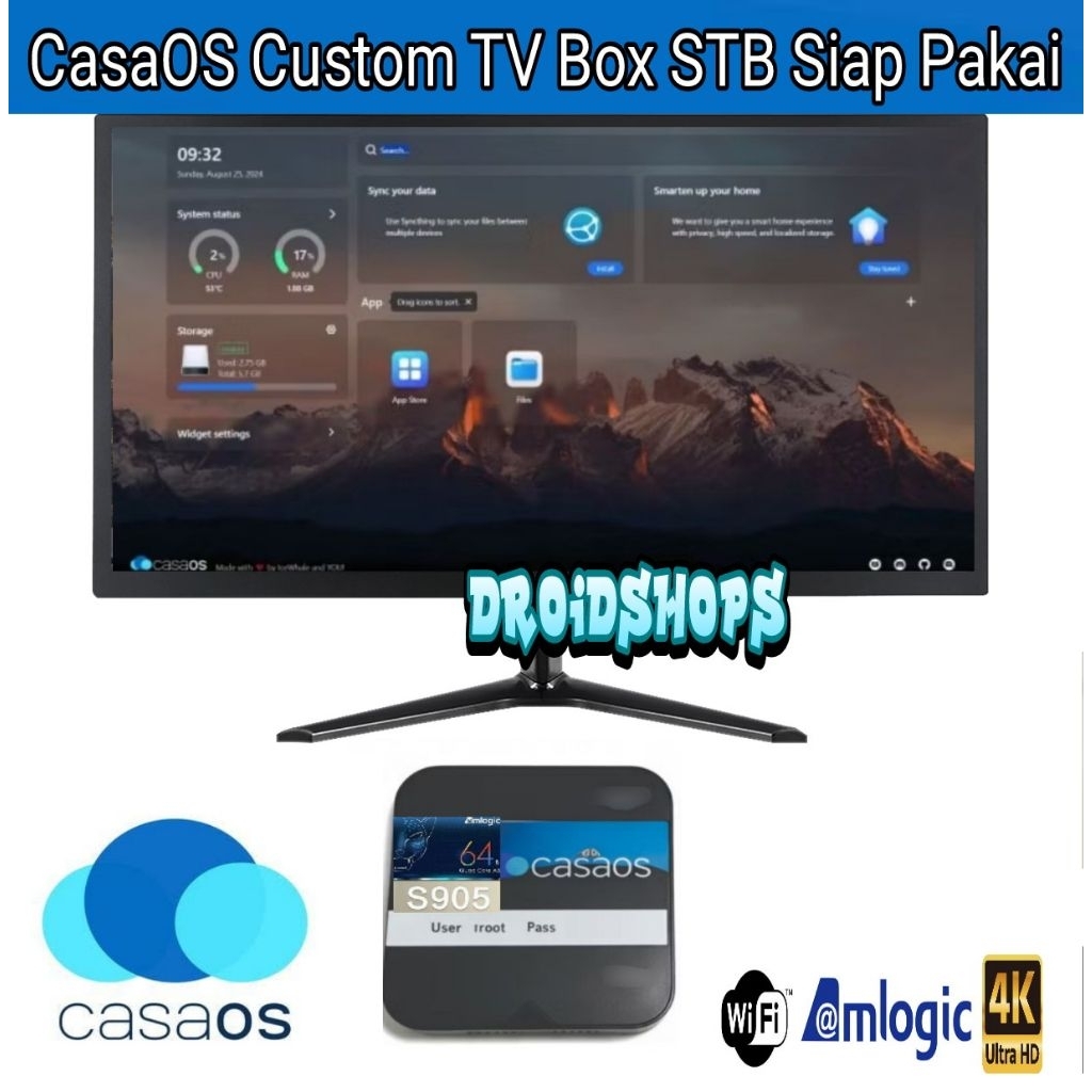 CasaOS - Armbian Server Custom TV Box STB Siap Pakai