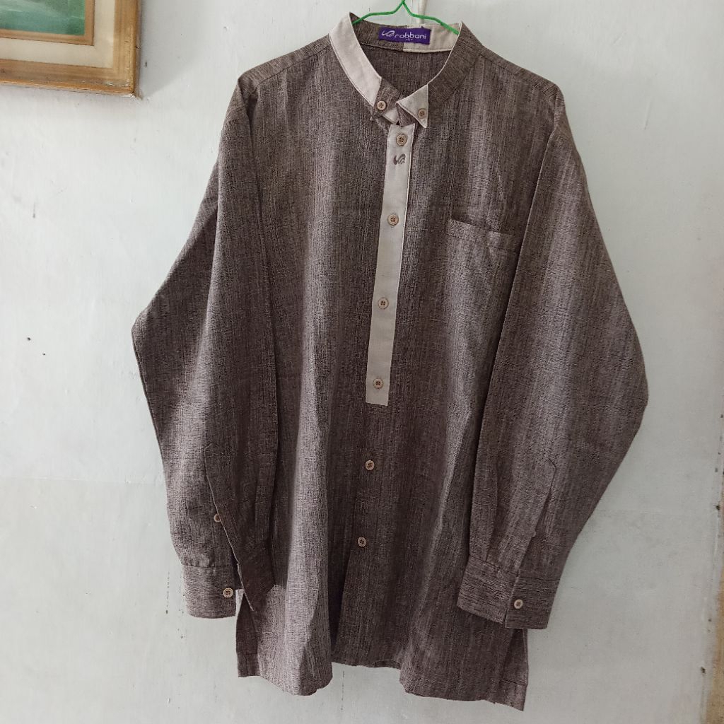 [PRELOVED] Kemeja Koko Rabbani Lengan Panjang Coklat