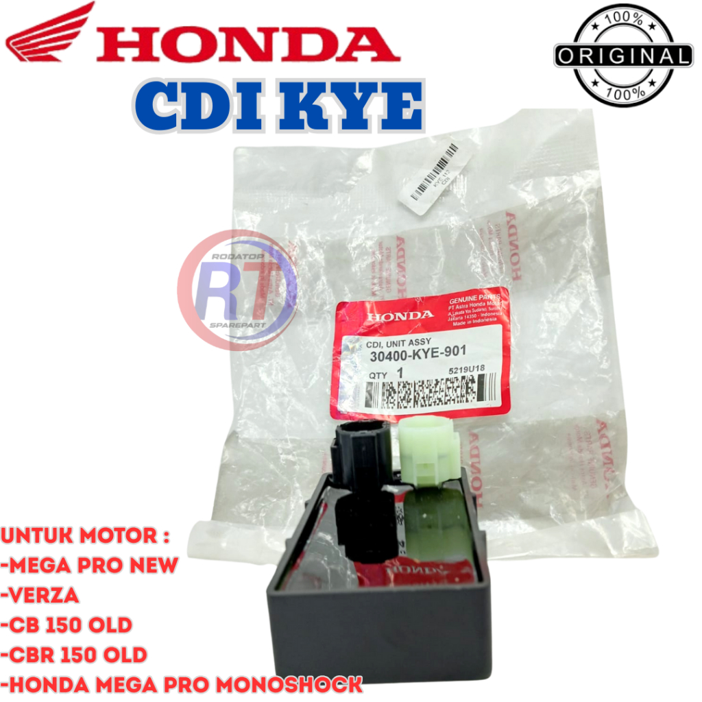 CDI KODE KYE HONDA ORIGINAL 100% GARANSI UNTUK MOTOR MEGAPRO MONOSHOCK MEGA PRO NEW VERZA CB 150 OLD