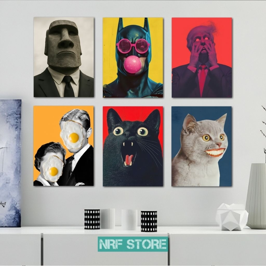 Hiasan dinding kamar tidur aesthetic Poster dinding quotes pop art lucu Pajangan Walldecor