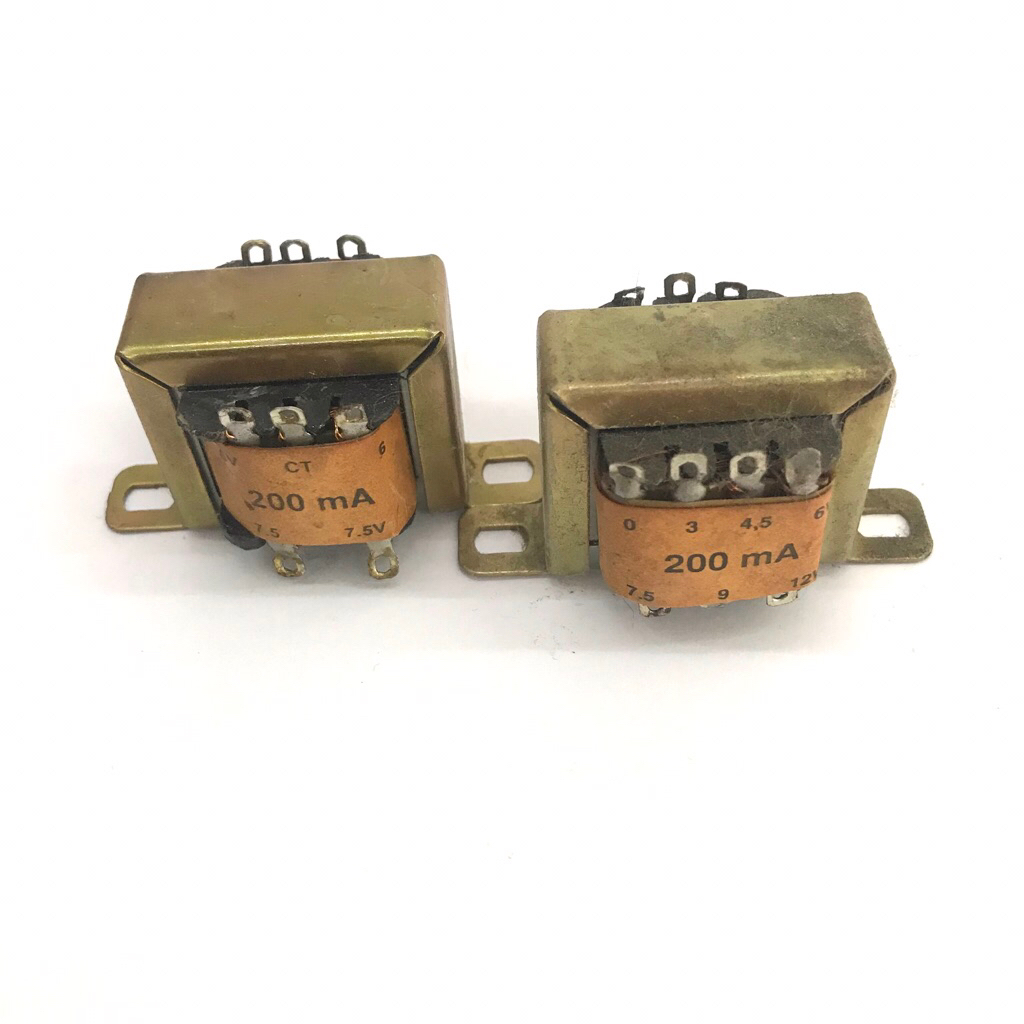 Trafo King 200mA CT 7,5V / Nol (0) 12V trafo 200 mA