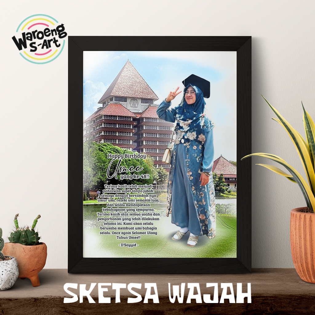 Sketsa Wajah Digital Single ukuran A3 (1 Wajah)