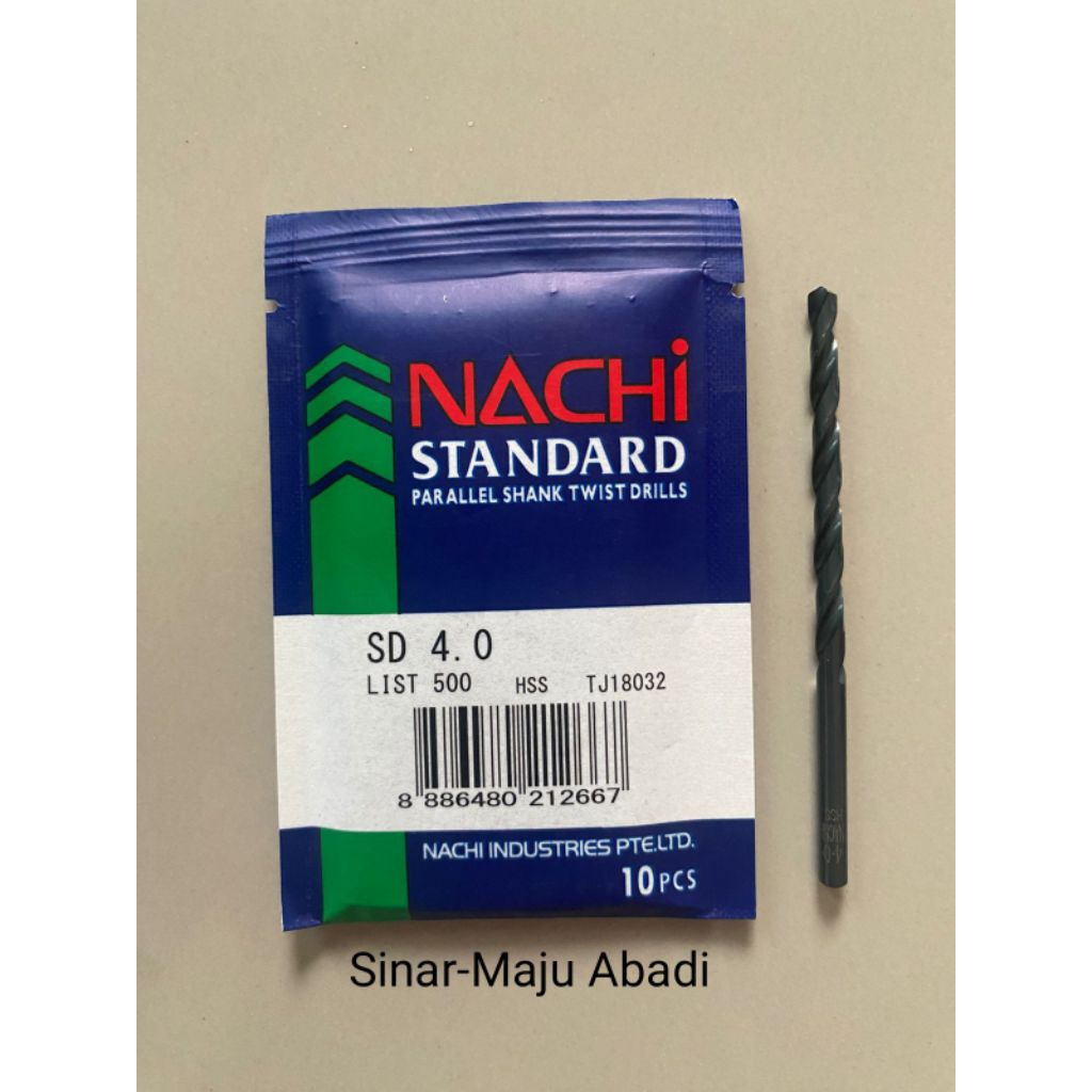 Nachi Mata Bor 4mm Mata Bor Besi HSS - Nachi Mata Bor Besi 4 MM