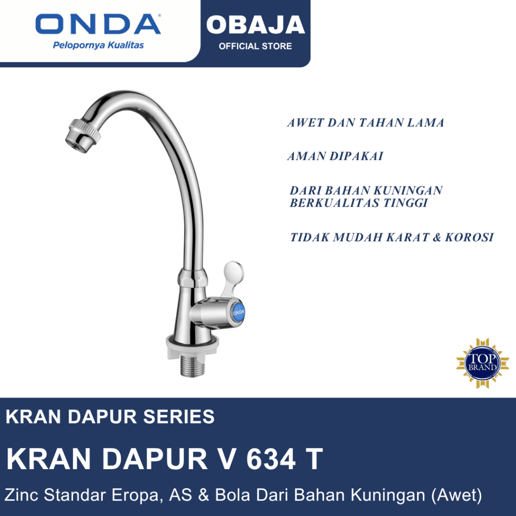 Onda Kran Dapur V 634 T / Kran Cuci Piring Model Angsa V 634 T Onda