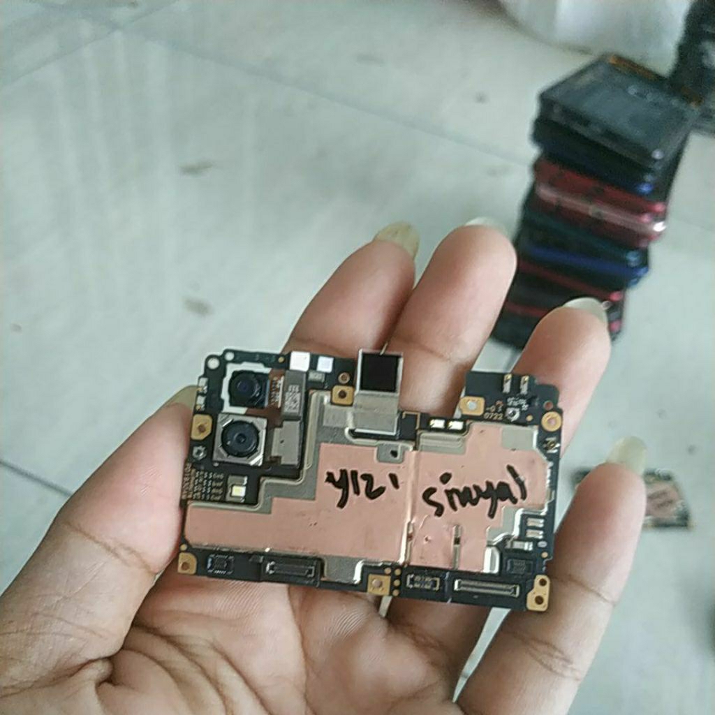 mesin Vivo y12i,nyala normal minus sinyal kamera lengkap