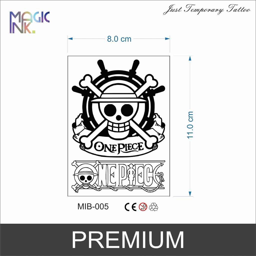 Tattoo Temporary One Piece Fruit Ink Premium Semi Permanen