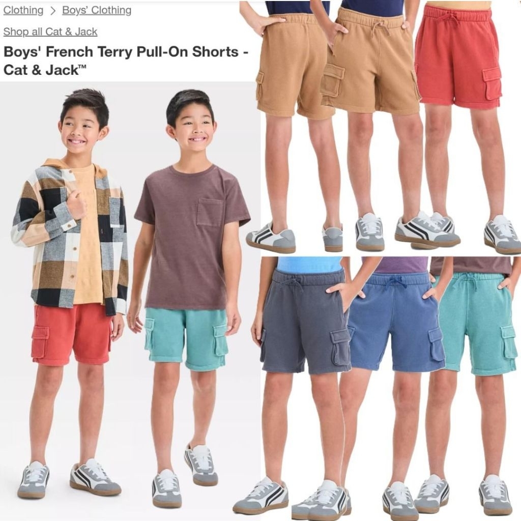 CELANA PENDEK CARGO BABY TERRY ORIGINAL BRANDED CNJ(4-5Y/14Y) (SQ04)