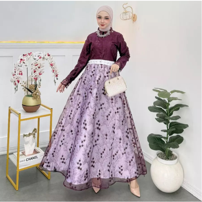 Dress brokat busui | dress brokat wanita | dress brokat premium | dress brokatkondangn | dress broka