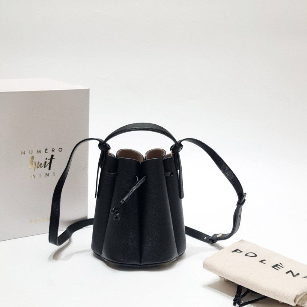Polene Numero Huit Mini Textured Leather Bag