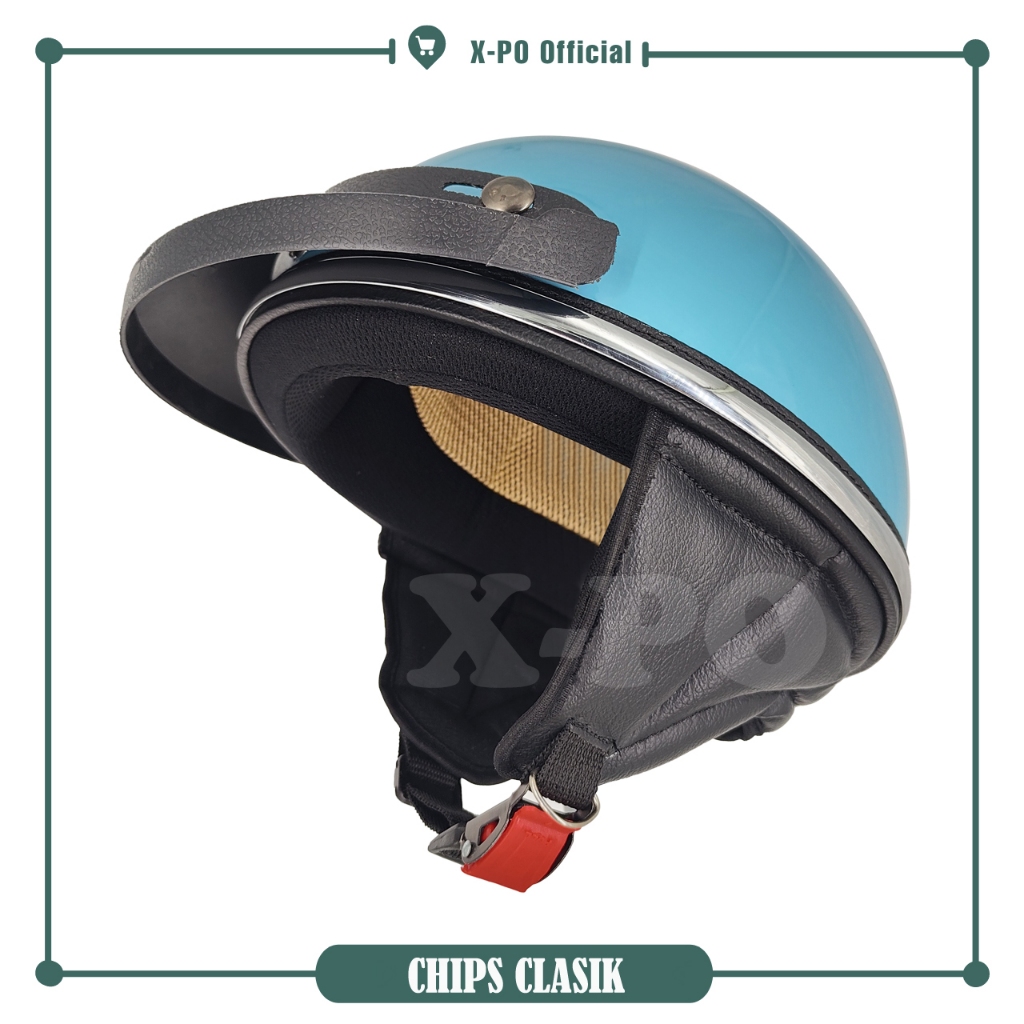 CH2 Helm LIS KROM Clup Dewasa Busa Tebal Helem Cibuk Gag Boing Gading Utuh Tanpa Retak