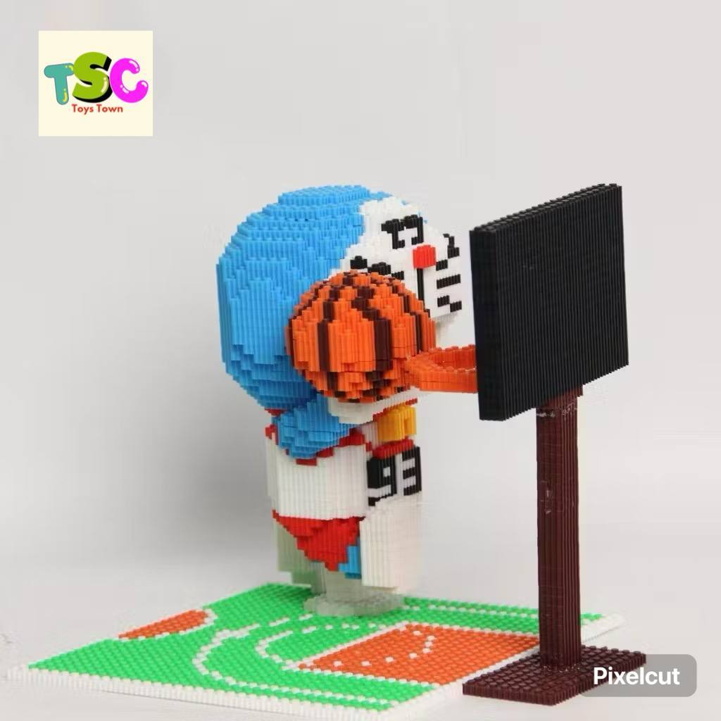 TSC Toystown Nano Blocks Doraemon Basket Ball 3D Model Mainan Blok Susun Mini Brick Magic Block Anim