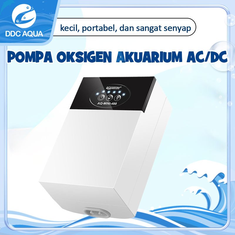 AERATOR AIRATOR AIR PUMP AQ-MINI-198 SILENT AQUARIUM USB CAS BATERAI POMPA GELEMBUNG UDARA OKSIGEN A
