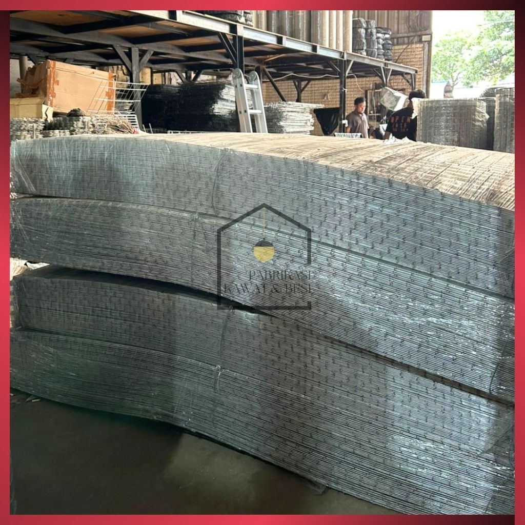 KAWAT RAM WIREMESH GALVANIS TEBAL 3MM DAN 4MM LUBANG 5X5CM UKURAN TINGGI 120CM | ANTI KARAT GALVANIS