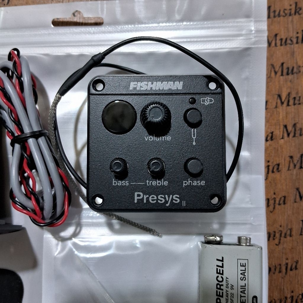 Fishman Presys II On-Board Acoustic Guitar Preamp Pickup Piezo System EQ Fishman Presys II Gitar aku