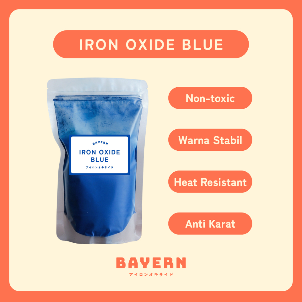 Iron Oxide Blue - Synthetic Pigment Oker Biru Verf 1 Kg by BAYERN Official