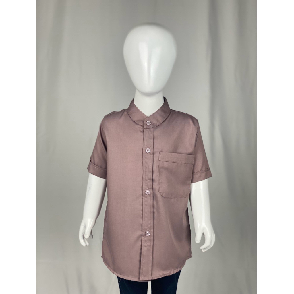 BAJU KOKO ANAK - ATASAN WARNA MILO- KEMEJA KOKO - BAJU MUSLIM LAKI-LAKI