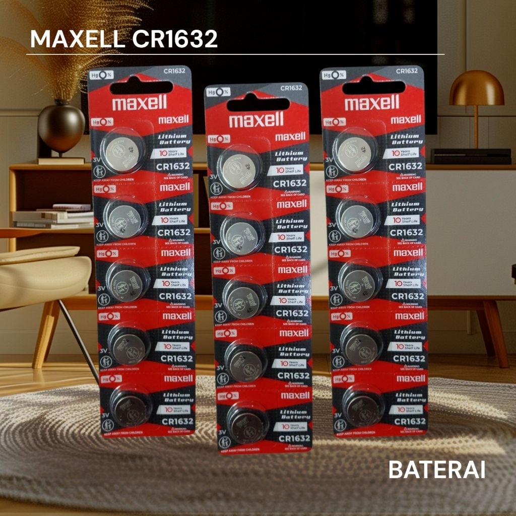 MAXCELL Baterai Maxell CR2032 Original Lithium Battery 3V Batrai CR 2032 Japan