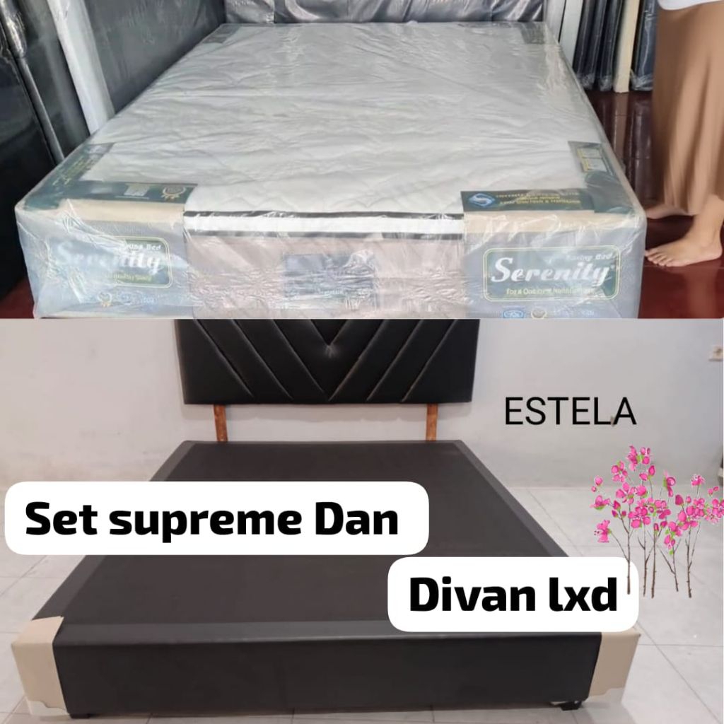 set elite serenity supreme dan divan lxd ukuran 180x200