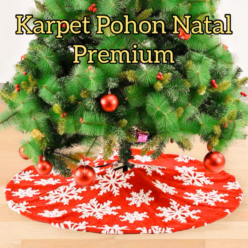 90CM Karpet Pohon Natal Model Salju Snow Blanket / Alas Pohon Natal